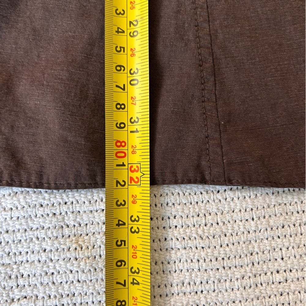 Marks & Spencer Women’s Size 8 Brown Button-Front Maxi Skirt Linen Blend Safari - Picture 14 of 14